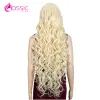 Wigs Classic plus 42 Zoll langes Spitzen -Vorderperücken für Frauen 613 Blonde farbige synthetische Haar Perücken Deep Wave Cosplay Teil Spitzenperücken