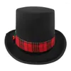 Beretti per bambini adulti Natale Black Top Hat Women Men Holiday Stage Performance Costume Festive Party COSPLAY PAPS PO