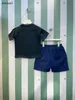 Luxe baby tracksuits Summer Boys Set Kids Designer Kleding Maat 100-160 cm Fotoafdrukontwerp Korte mouwen T-shirt en shorts 24APRIL