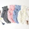 Één-stuks Citgeett herfst winter pasgeboren babyjongens meisjes oor gebreide romper hooded wollen trui jumpsuit warme schattige outfit
