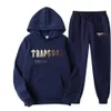 디자이너 New Tracksuit Trapstar 브랜드 인쇄 스포츠웨어 남성 15 색 따뜻한 두 조각 세트 느슨한 스웨트 셔츠 바지 세트 까마귀 조깅