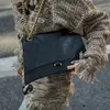 Zwarte zak koehide lederen luxe designer tassen extra grote ketting flap zak schoudertassen alligator vrouwen enorme crossbody mode voor vrouwen en mannen