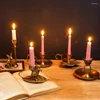 Candle Holders Retro Holder Unique Stand Decor Table Metal Outdoor Party Vertical Gold Church Porta Velas Home