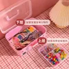 Bins Children's Hair Accessories förvaringslåda Transparent Largepacity Hairpin Rubber Band Headbonad SMYELTY SMELLING LAGRING BOX