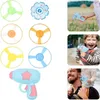 Gun Toys Saucer Launcher Pistol Outdoor Spinning Gun Toys Flying Disc Bamboo Dragonfly Ejektion Lysande Gyroscope Gift till ChildRensl2404