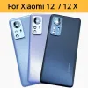 Xiaomi 용 프레임 12 12x 뒷면 덮개 뚜껑 MI12 12 배터리 커버 카메라 유리 렌즈 후면 배터리 유리 도어 하우징 케이스