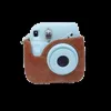 Kameraväska tillbehör lämplig för fujifilm instax mini 7+ pu läder vintage kamerapåse fodral kameran tillbehör med axelband passform