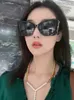 Luxury Designer Yssl Brand Sunglasses 2024 New Rose Same Cat Eye Women Advanced M119 Sunscreen Large Box