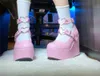 Sandals Brand Design Dropship Sweet Lolita Style Gothic Cosplay Black Pink Cozy Cendges Mary Jane High Heels Pumps Platform Shoes Womll2404