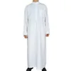 White Standing Collar Long Long Arabian Arabian Robe Set da due pezzi