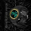 Montres Smael Fashion Montres Men Digital Watch Black Sport Watch Mens Autoproof Auto Date Chrono Alarm Military Electronic Clock Man