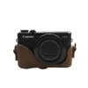 Accessoires de sacs d'appareil photo Retro PU Le cuir couvercle du boîtier de caméra dure pour Canon PowerShot G7 X G7X Mark II III (G7xii G7xiii) Mark2 Mark3 G7X2 G7X3