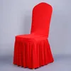 Chair Skirt Cover Wedding Banquet Chair Protector Slipcover Decor Pleated Skirt Style Chair Covers Elastic Spandex