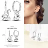 Earrings Swirling Eyes Snake Bone Pattern Earrings 925 Sterling Silver Heart Hoop Earrings Women High Quality Zircon Wedding Jewelry Gift