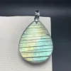 Pendants Unique Aurora Natural Colorful Labradorite Pendants Women Stunning Rainbow Light Labrador Bead Unusual Vibes Labradorite Jewelry