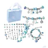 Bangle Armband Kit for Women Diy Jewelry Making Accessories Metal Charms Set Kids Trend Hand String Handgjorda Roporösa pärlor Drop de Dhd9f