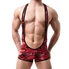 Män underskjortor brottning singlet bodysuit korsett underkläder bodybuilding jumpsuits shorts 240423
