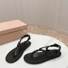 Riviere -Seil- und Ledersandalen Designer Männer und Frauen Sandalen Frühling Sommerflat Open Toe Beach Schuhe Pantoffeln Outdoor Freiläufe Flip Flops Clip Zehenschuhen