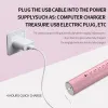 Köpfe Jianpai Erwachsener blau rosa Sonic Electric Zahnbürste Erwachsener 5 -Ganz -Modus USB -Ladung IPX7 wasserdichte Sonic Electric Zahnbürste