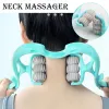 Massager Cervical Massager Clip Neck Massage Artifact Six Wheel Neck Knådan Massager Manual Multifunktionell hemanvändning Tettige Relief