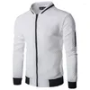 Herrenjacken Frühlings- und Herbst -Outdoor -Mode Freizeittourismus Sport Slim Fit Baseball Boutique Reißverschluss Casual Long Sleved