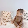セットかわいいベア秋の赤ちゃんのセットベビーパジャマセットソフトコットンボーイズガールズトップパンツ2PCセット