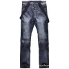 Hose neuer Stil Denim Skihosen Hosenträger Denim Skihosen Herren Skating Snowboard wasserdichte, winddichte und warme Skihosen