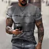 Summer New Men's Clothing 3D Digital Print Personalized Trendy Round Neck graphic shirt tshirts for mens