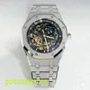 AP Tactical Wrist Watch Male Royal Oak Series 15407BC Platinum Frost Gold Hollow Out Leisure Business Sports Double Pendulum Mechanical Watch
