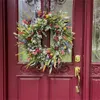 Faux Floral Greenery Artificial Spring Wreath 45 cm for Front Door Spring Wreath Summer with Daisy Flowers for Indoor porch and farmhouse decoration T240422