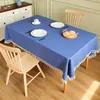 Tabela de toalha de mesa de algodão toalha de mesa à prova d'água à prova de óleo atmosfera de luxo chinesa cor pura borla simples tampa de chá preta preta