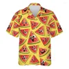 Camicie casual maschile per camicie per ananas stampato in 3D camicia hawaiana uomo modello di frutta tropicale estate aloha abbottini giù manica corta camicetta a manica corta