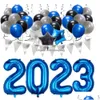 Jaar decoraties 2023 Ballonnen nieuwe set rode kerstlucht globos xmas baby shower childrens verjaardag graduaties feest decora ot3iq