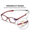 Sunglasses Anti Blue Light Neck Oval Reading Glasses Women Men Plastic Frame Hyperopia Eyeglasses Prescription 1.0 1.5 To 4.0