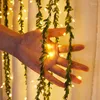 Strings Artificial Flower Leaf Led Fairy Lights Garland Christmas Tree Decoration Outdoor Room Curtain Lamp Wedding Party Garden Decor