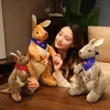 Cushions 32/45/55/65cm Cute Mother & Child kangaroo Plush Toys Kawaii Big Size Kangaroo Plushie Pillow Stuffed Dolls for Children Baby