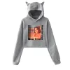 Polos Noa Kirel Hoodie Sweatshirts Crop Top Hoodie Pullovers Printing Singer for Girls Cat Ear Youth Awetwear Aweet Deteval