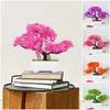 Decorative Flowers Artificial Plants Bonsai Pots Small Tree Pot Fake Plant Potted Ornaments Home Garden Festival Wedding Table Decoration