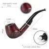 Pipes fumeurs Smoking Smoking Wood Fumer Pipe d'ébène Pipe de tabac avec tuyau accessoires pour hommes Gadget Boîte T240422