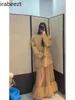 Zweiteiliger Kleid Fashion Senior Sense Lose Anzug Jacke Spleiß Mesh Gaze Rock Zweiteiler Frauen Spring Festland China Conjunto Feminino