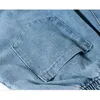 Heren jeans lente herfst blauw casual elastische taille rechte denim broek dagelijkse jean broek