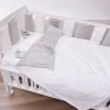 Kuddar 10st Nyfödd sängstaket Baby Crib stötfångare Dropproof Cotton Crib Foce Barrier Kid Bedside Protector Pillow Anticollision stötfångare
