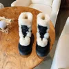 Stiefel Meotina Frauen echte Leder -Knöchel -Fell -Wolle Schnee Runde Zehen flache Damen Kuh Wildleder Mode Short Stiefel Winter Herbst Schuhe