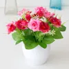 Fleurs décoratives Eternal Plastic Bidressa Table artificielle Pot de fleur artificielle Pas de décoration intérieure cassante Imitation en pot pour yard
