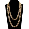 Chains Mens Iced Out Chain Hip Hop Bijoux Collier Moisanite Bracelets Gold Sier Miami Colliers de liaison cubaine