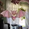 Figurine decorative Halloween pipistrello colorato vetrata vetrata Suncatcher finestra appesa a parete acrilica Decorazione artistica di Natale decorazioni alte gnomi