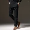 Męskie spodnie 2024 Spring Slim Straight Imitacja Elastyczna bawełniana bawełna Busines