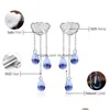 Stud Lotus Fun Real 925 Sterling Sier Natural Crystal Gems Fine Jewelry Ethnic Cloud Long Tassel Drop Earrings For Women Brincos 2401 Dhrmt