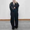 Etniska klädkvinnor Muslimska Fashion Bat Hylsa Mellanöstern Dubai Collage Tassel Lossa stor Cardigan Robe Abaya Femme Musulman