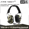 Protector Arm Next Militär Tactical Headset Hörskydd Skyddsbrusreducering Örmuffs med mikrofonamplifiering NRR22DB